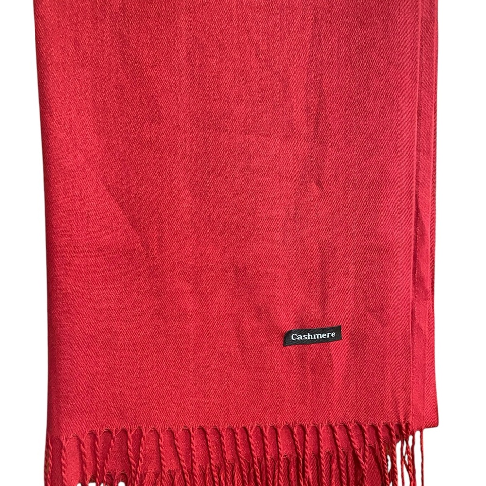🧿Red Cashmere Scarf - Picture 4 of 5